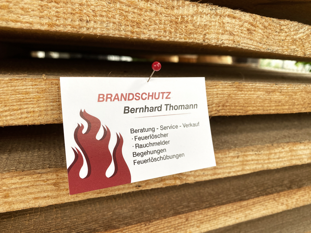 Visitenkarte Brandschutz Thomann